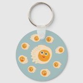 Fried Eggs Cute Food Kinderen Sleutelhanger (Voorkant)