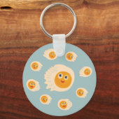 Fried Eggs Cute Food Kinderen Sleutelhanger (Voorkant)