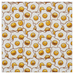 Fried Eggs Fabric Stof