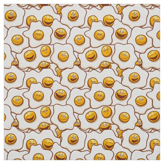 Fried Eggs Fabric Stof (Swatch)