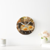 Fried Eggs in a Pan Wall Clock — Fun Kitchen Desig Ronde Klok (Huis)