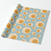 Fried Eggs Pattern Cute Food Cadeaupapier (Uitgerold)