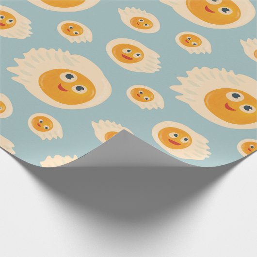 Fried Eggs Pattern Cute Food Cadeaupapier (Hoek)
