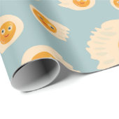 Fried Eggs Pattern Cute Food Cadeaupapier (Rol Hoek)