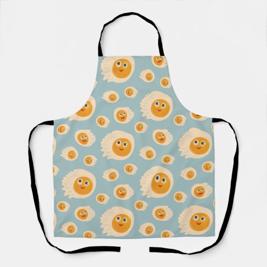 Fried Eggs Pattern Cute Food Schort (Voorkant)