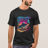 Fried Fish Synthwave 80s Retrowave Aesthetic 2 T-shirt (Voorkant)