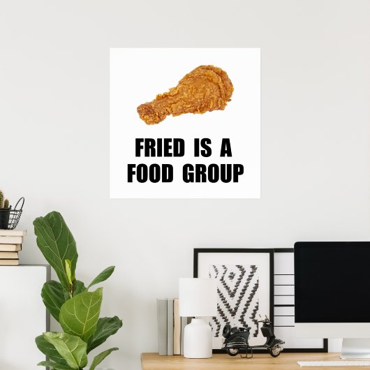 Fried Food Group Poster (Thuiskantoor)