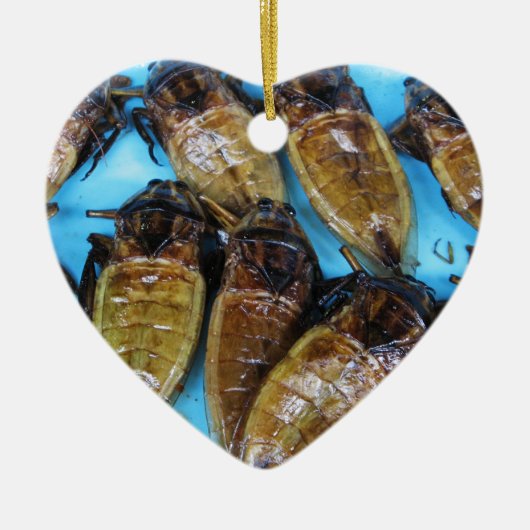 Fried Giant Water Bug (Maeng Daa) ... Aziatische l Keramisch Ornament (Voorkant)