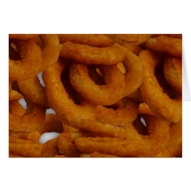 Fried Golden Onion Rings Fotografie (Voorkant Horizontaal)