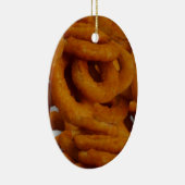 Fried Golden Onion Rings Fotografie Keramisch Ornament (Rechts)