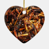 Fried Grasshopper (Takkataen Thot) Asian Food Keramisch Ornament (Achterkant)