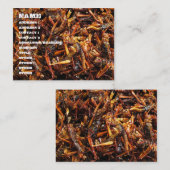 Fried Grasshopper (Takkataen Thot) Asian Food Visitekaartje (Voorkant / Achterkant)