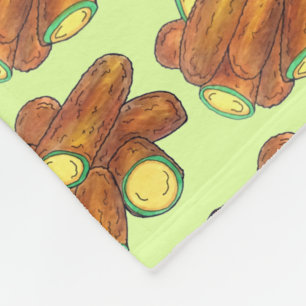 Fried Jalapeño Poppers Green Hot Jalapeno Pepper Fleece Deken