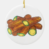 Fried Jalapeño Poppers Green Hot Jalapeno Pepper Keramisch Ornament (Achterkant)