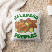 Fried Jalapeño Poppers Green Hot Jalapeno Pepper Kussen (Deken)