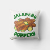 Fried Jalapeño Poppers Green Hot Jalapeno Pepper Kussen (Voorkant)