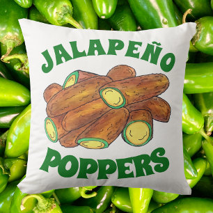 Fried Jalapeño Poppers Green Hot Jalapeno Pepper Kussen