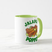 Fried Jalapeño Poppers Green Hot Jalapeno Pepper Mok (Voorkant rechts)