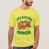 Fried Jalapeño Poppers Green Hot Jalapeno Pepper T-shirt (Voorkant)