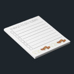 Fried Melted Mozzarella Cheese Sticks Junk Food Notitieblok<br><div class="desc">Het ontwerp van het notitieblok op de checklist bevat originele illustraties van een paar mozzarella-kaasstaafjes en crèmekleurige mozzarella-kaas, met THINGS TO DO VANDAAG in een leuk lettertype. Er zijn ook veel extra geïllustreerde notitieblokken beschikbaar in deze winkel. Dit ontwerp is ook beschikbaar op andere producten. Zie je niet wat je...</div>