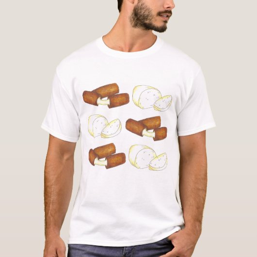 Fried Mozzarella Cheese Sticks Junk Food Foodie T-shirt (Voorkant)