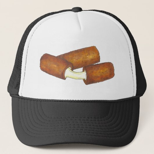 Fried Mozzarella Sticks Cheese Junk Food Foodie Trucker Pet (Voorkant)