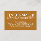 Fried Onion Rings Fast Food Chef Caterer Cook Visitekaartje (Achterkant)