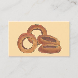 Fried Onion Rings Fast Food Chef Caterer Cook Visitekaartje