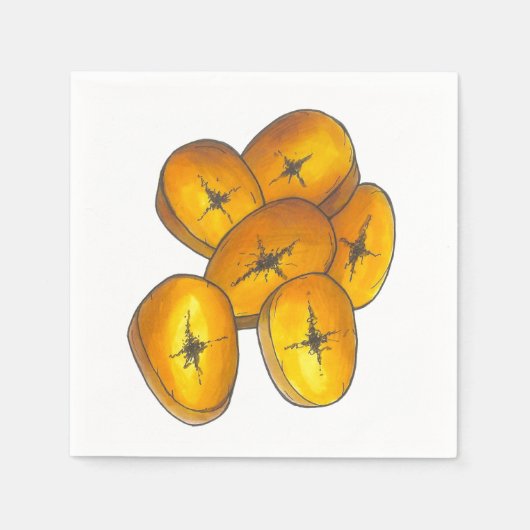 Fried Plantains Cooking Bananas Caribbean Servet (Voorkant)