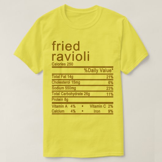 fried ravioli t-shirt (Design voorkant)