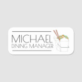 Fried Rice Chopsicks Chinese Restaurant Takeout Naamplaatje (Voorkant)