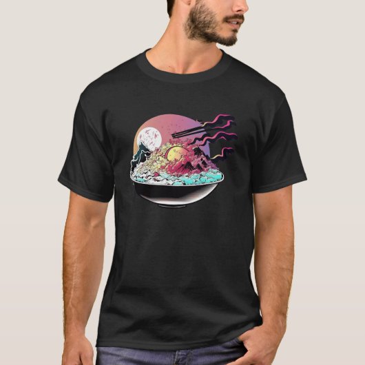 Fried Rice Synthwave 80s Retrowave Aesthetic  1 T-shirt (Voorkant)