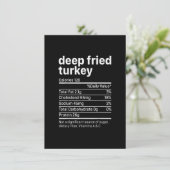 Fried Turkey Thanksgiving voedingsingrediënten Nu Kaart (Staand voorkant)