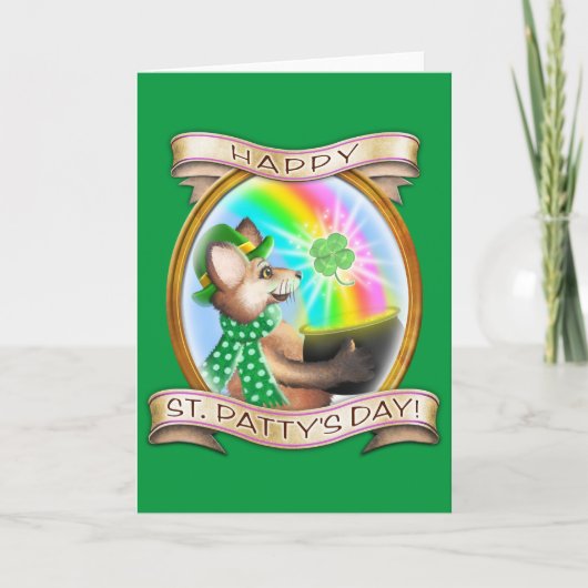 Frieda Tails St. Patrick's Day Card Kaart (Voorkant)