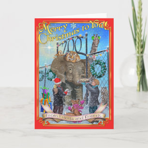 Frieda verwijdert de steel van de Kerstkaart van Feestdagen Kaart