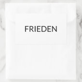 Frieden blanke Duitse vredesmoderne Rechthoekige Sticker (Tas)