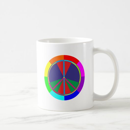 Friedenssymbol peace symbol koffiemok (Rechts)