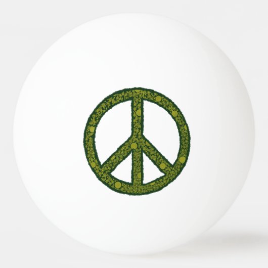 Friedenszeichen grün pingpongbal (Voorkant)
