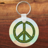 Friedenszeichen grün sleutelhanger (Voorkant)