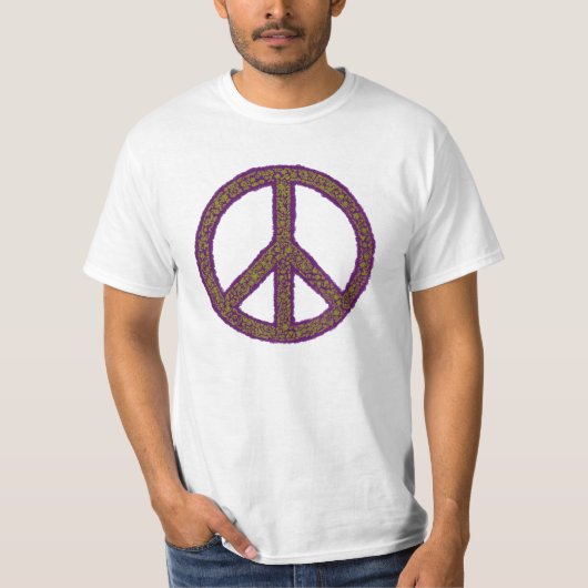 Friedenszeichen lila t-shirt (Voorkant)