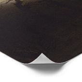 Friedrich - Abbey in het eiken bos Poster (Hoek)