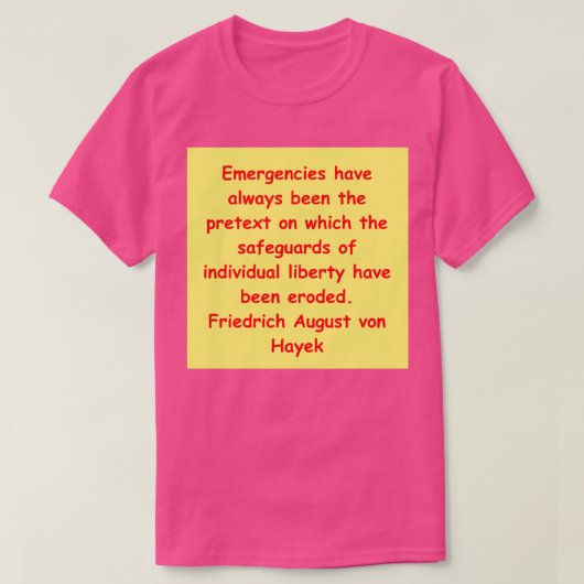 Friedrich August von Hayek 10 T-shirt (Design voorkant)