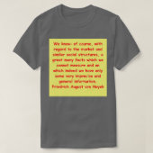 Friedrich August von Hayek 14 T-shirt (Design voorkant)