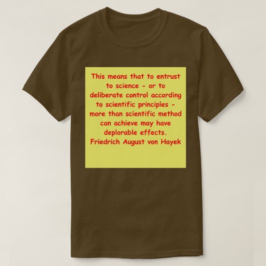 Friedrich August von Hayek 22 T-shirt (Design voorkant)