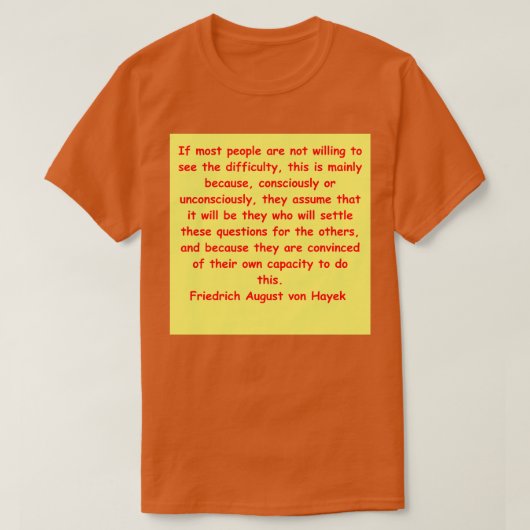 Friedrich August von Hayek 5 T-shirt (Design voorkant)