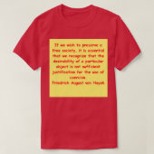 Friedrich August von Hayek 6 T-shirt (Design voorkant)