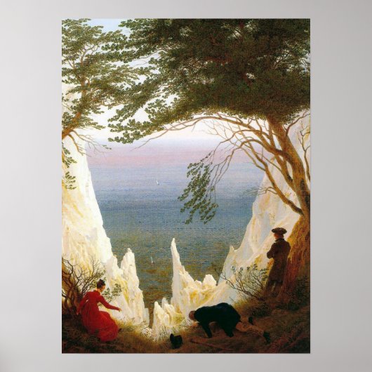 Friedrich - Chalk Cliffs on Ragen Poster (Voorkant)