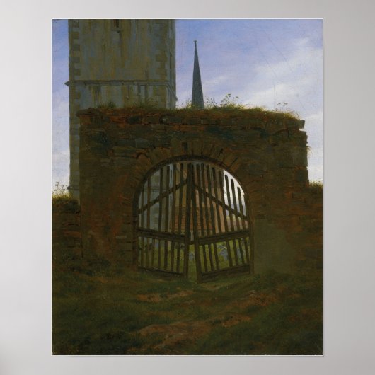 Friedrich - Churchyard Gate Poster (Voorkant)