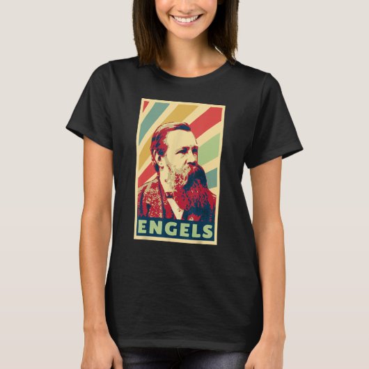 Friedrich Engels  kleuren T-shirt (Voorkant)