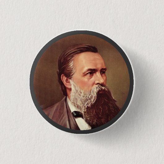 Friedrich Engels - Lapel Pin Ronde Button 3,2 Cm (Voorkant)
